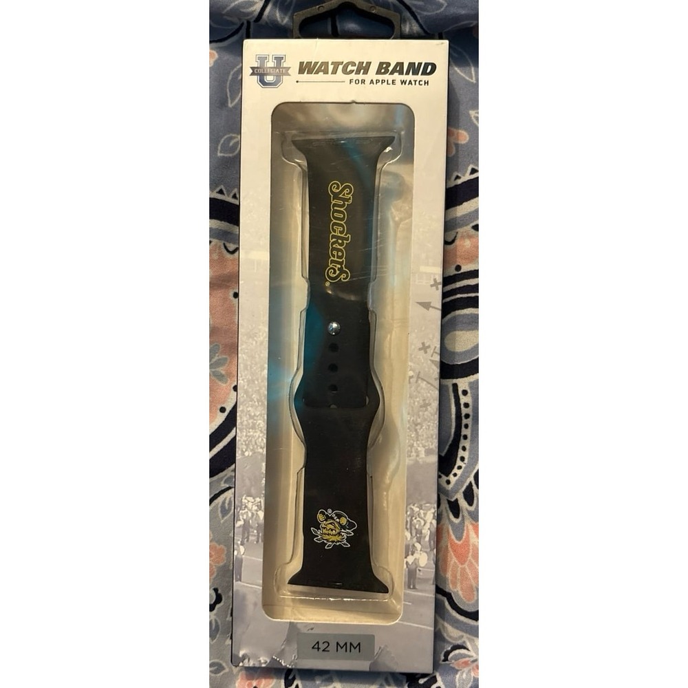 NEW NCAA Silicone Band,‎ Wichita State Shockers for Apple Watch 42mm/44mm/45mm